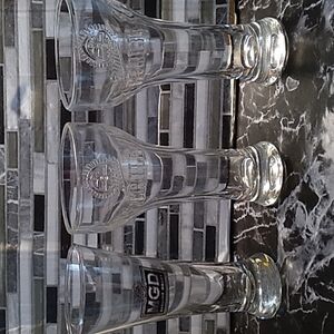 3 Miller Genuine Draft beer glasses